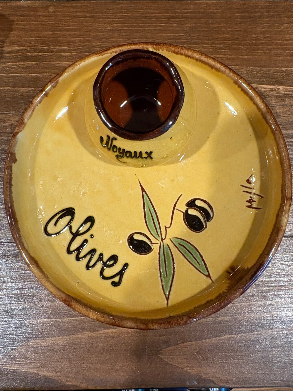🫒-Handmade Olive Pottery Dish from France